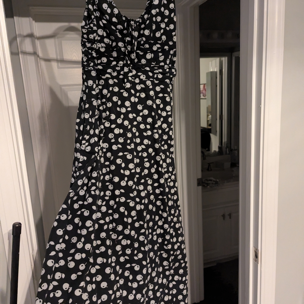 Maeve Black and White Floral Dress